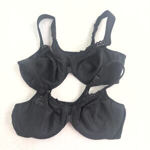 Glamorise (2) Front Close Reimforced Strap Underwire Lace Lined Bras Size 42C